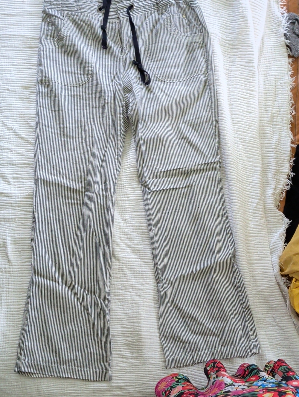 INC International Concepts Black and White Striped Pants